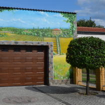 Garagentor beim Privatkunden, echter Hingucker und Einzigartigkeit zugleich.